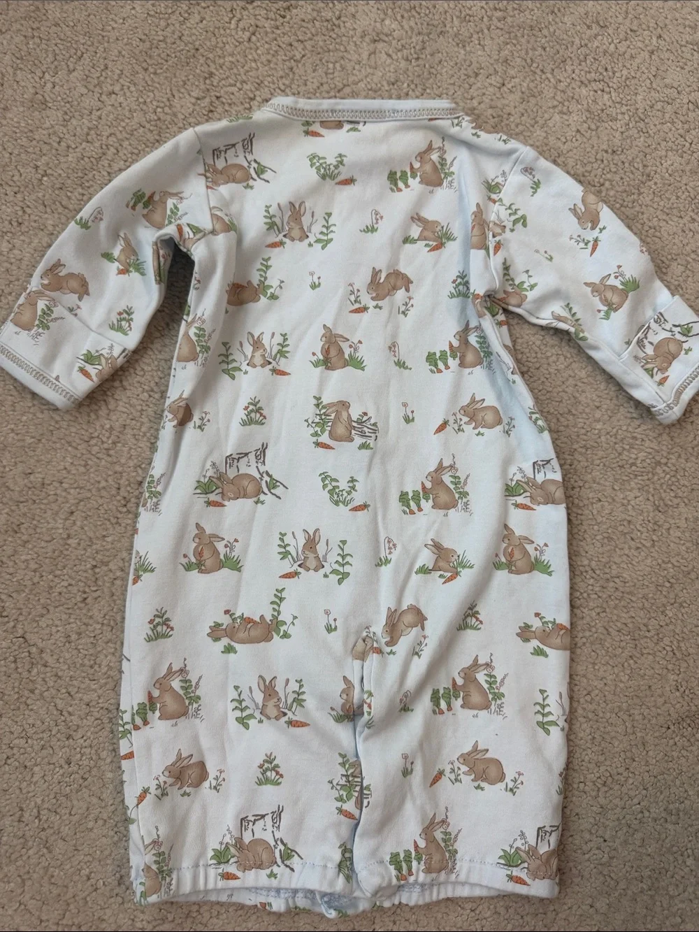 Baby Bliss newborn Gown with Bunny Print